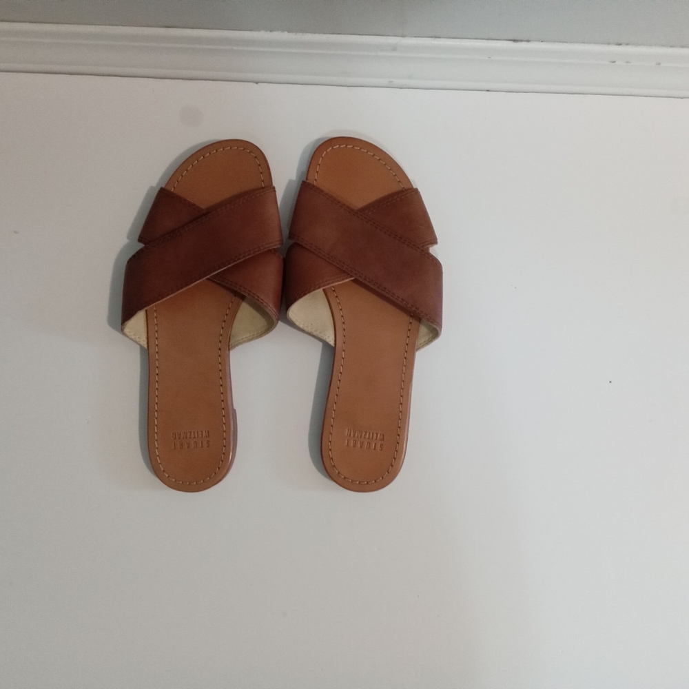 Women's Stuart Weitzman Brown Leather Sandals 7M